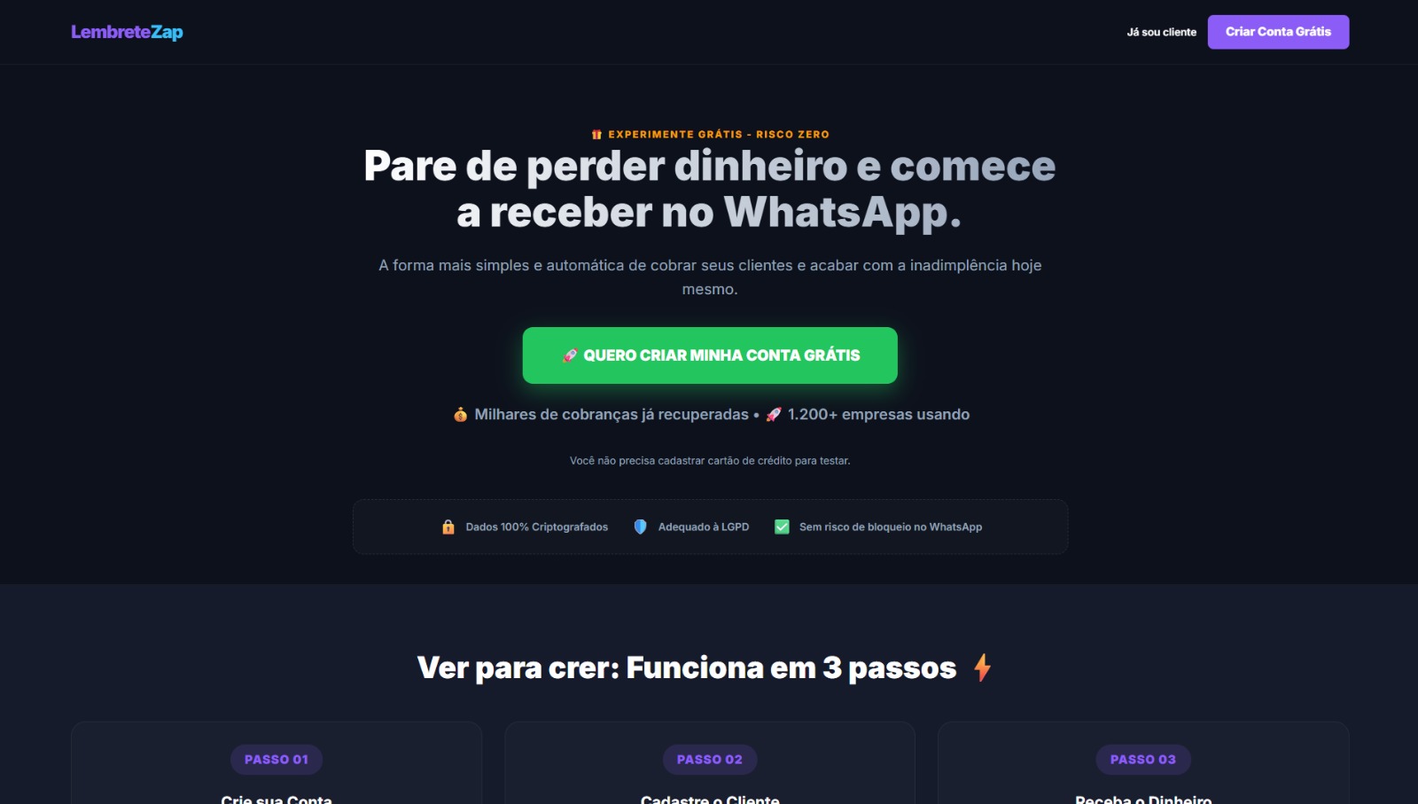 Projeto SaaS LembreteZap